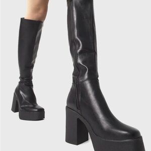 Black Heeled Boots for Women